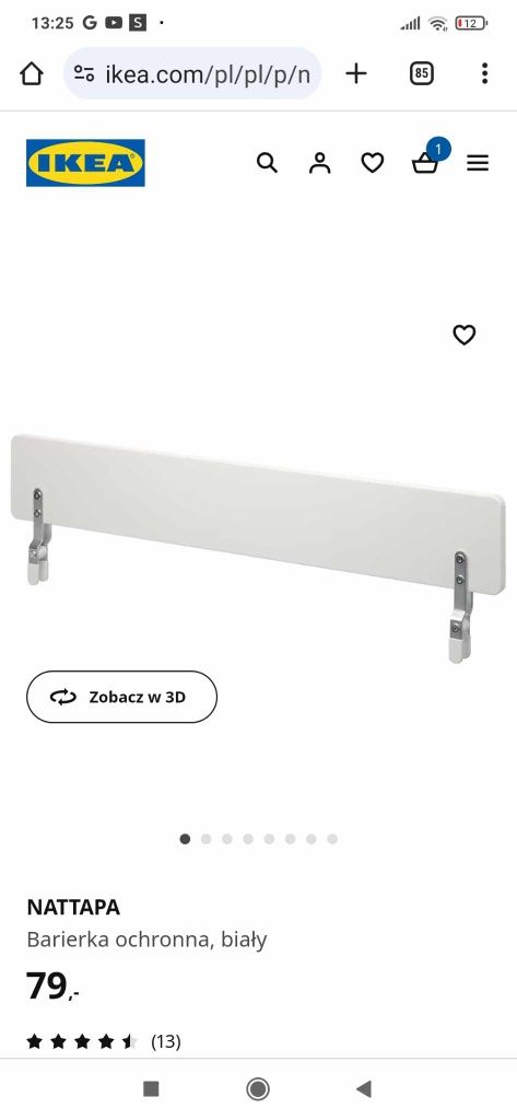 Łóżko 2w1 ikea Gonatt + materac + baldachim