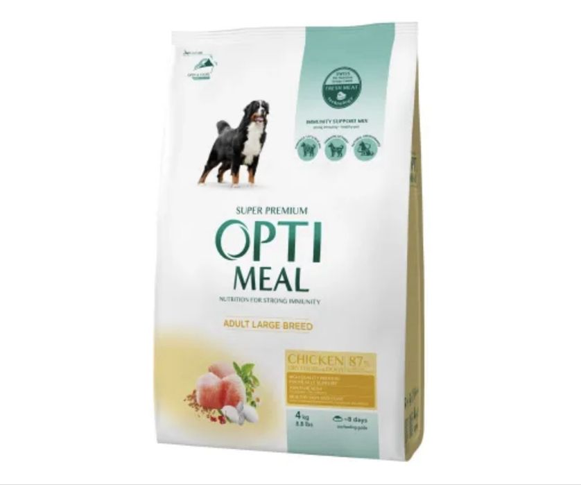 Корм для собак Optimeal 4кг + 2 пауча в подарунок