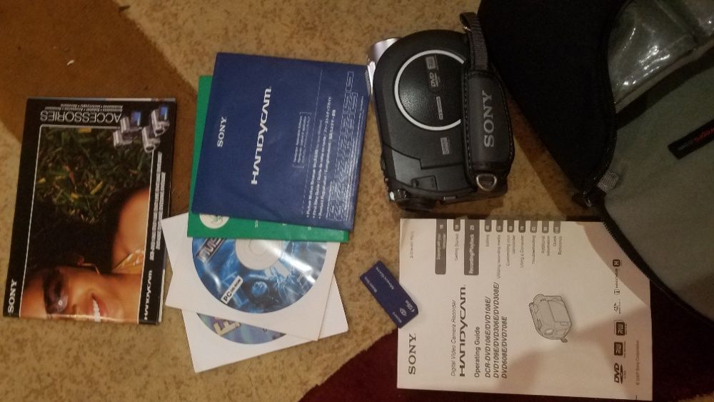 видеокамера+фотоапарат  2 в 1 Sony DCR-DVD109E сумка + бонусм