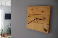 Unikalny zegar ścienny drewniany