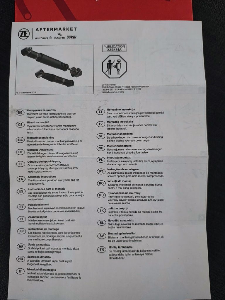 Amortyzatory Tył TRW Audi A6 C5 SUPERB I PASSAT B5