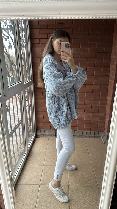 Плюшевий кардиган вязаний