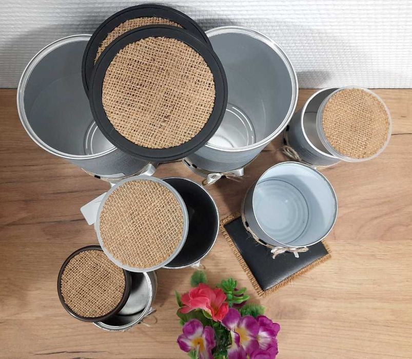 Набор 7 емкостей для кухни + кашпо + подставка для чашки