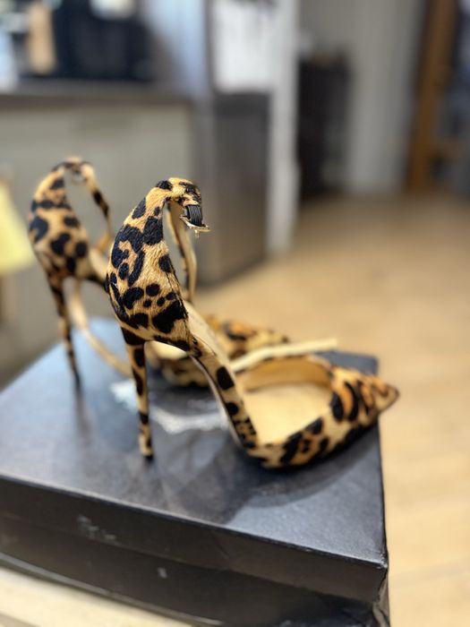 Леопардовые лодочки туфли