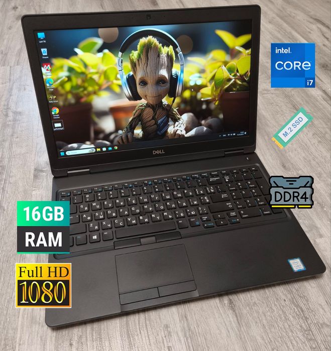 Великий мощний i7/16/512ГБ/FullHD IPS/Type-C/гарний стан/ноутбук для