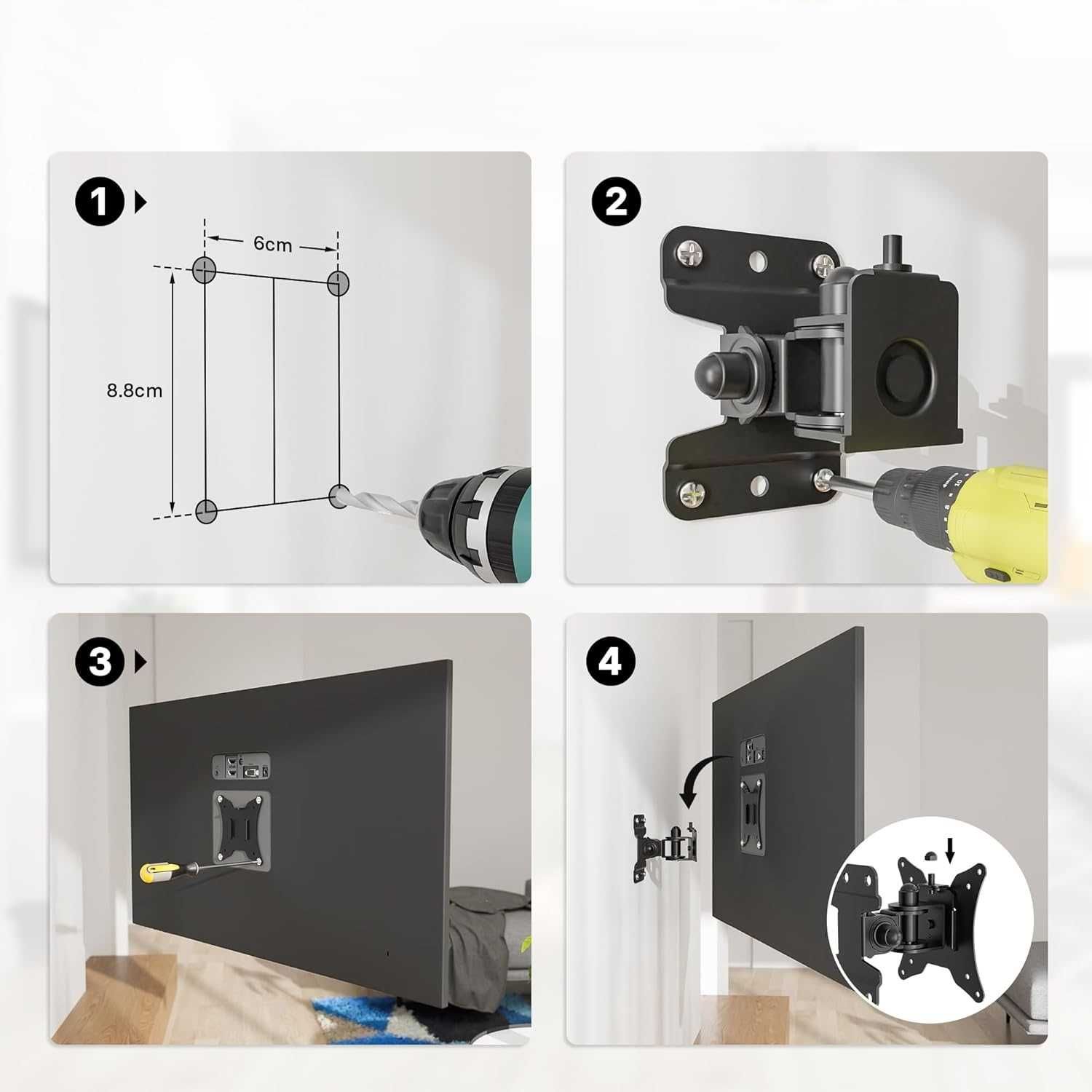 Uchwyt ścienny TV BONTEC 13–30" VESA 75/100 do 25kg