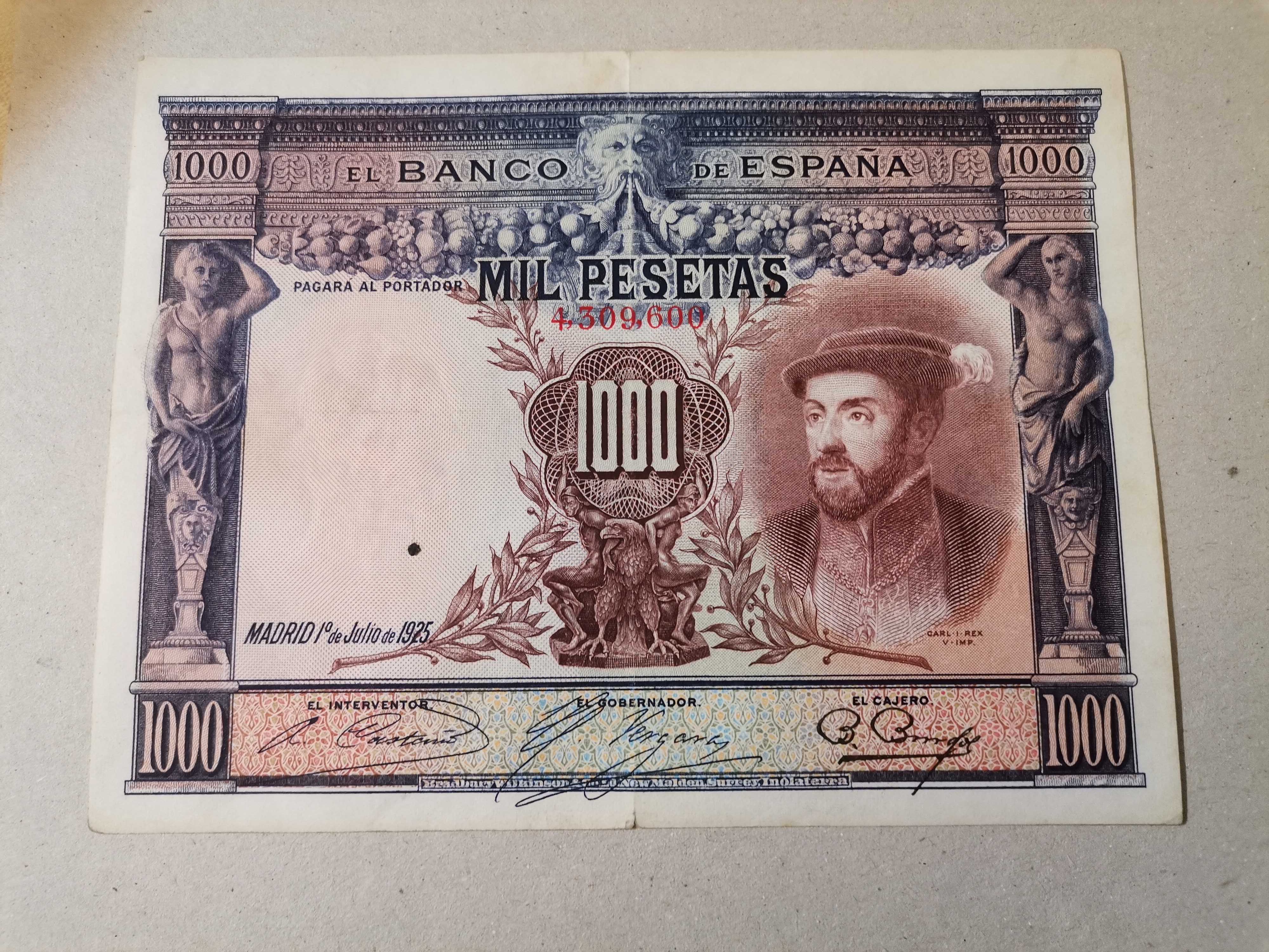 Nota de 1000 pesetas de Espanha