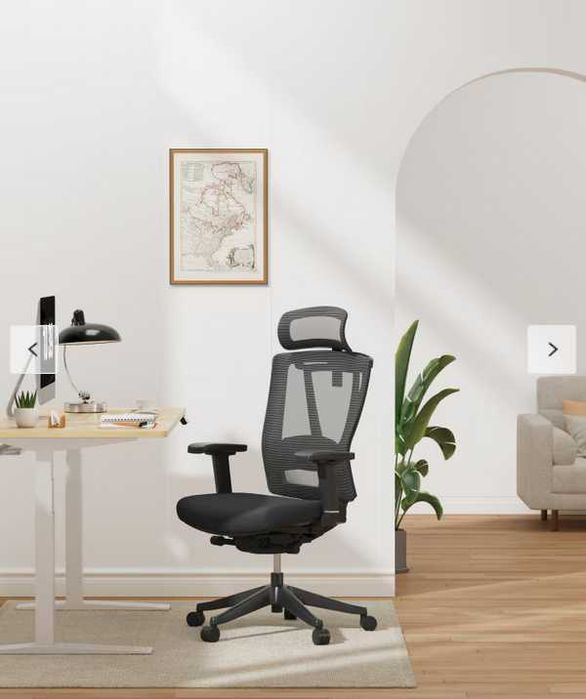 Krzesło z Wieloma Regulacjami i Dzielonym Podparciem Lędźwiowym c7