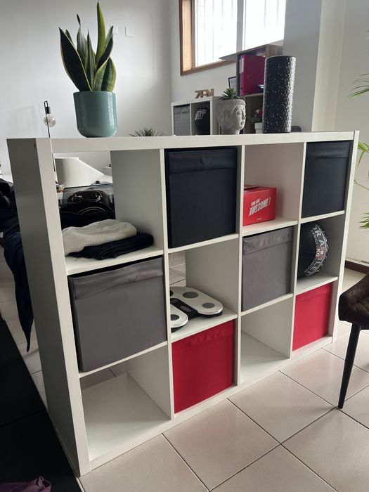 Tres Kallax Ikea como novas + gavetas