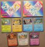 Pokemon Eevee ewolucje, Prismatic, świecące, naklejki. Oryginalne
