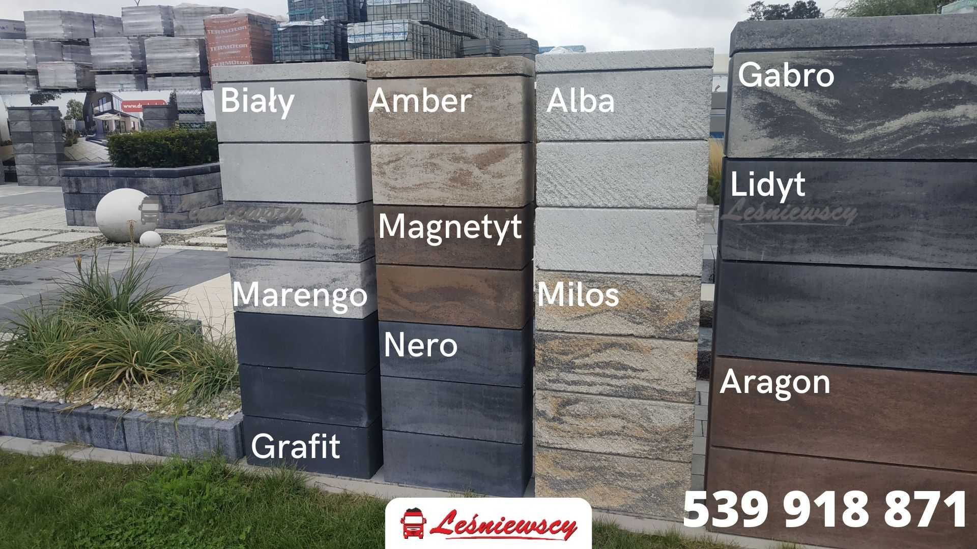 Pustak ogrodzeniowy 50x20x20 JONIEC Roma Horizon bloczek modułowy ONYX