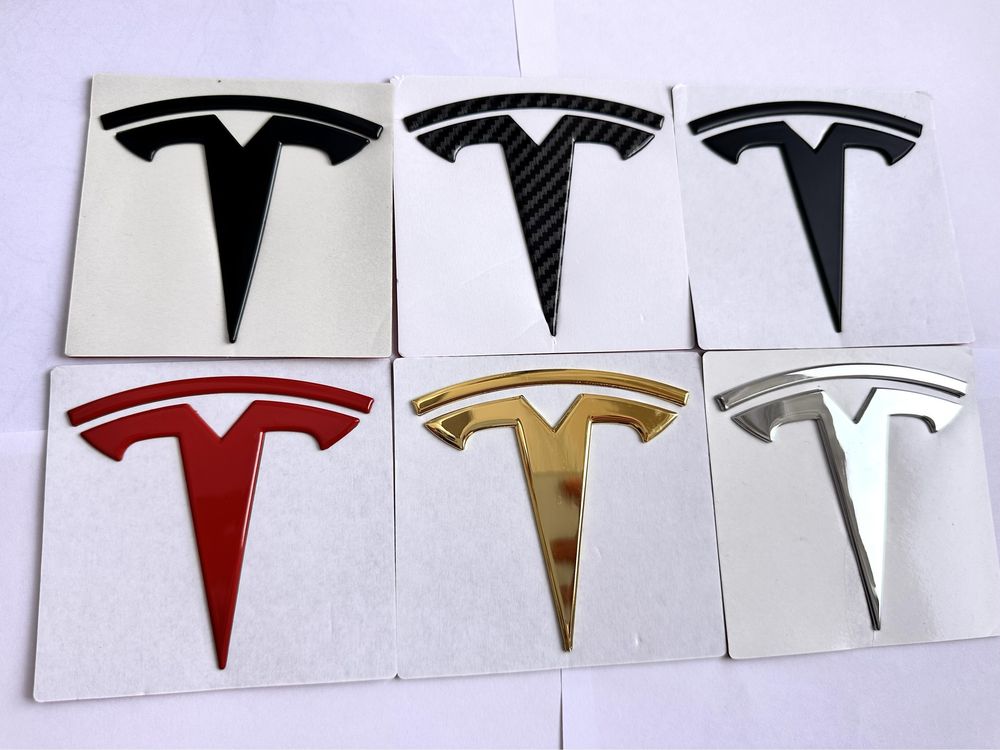 Значок на капот багажник руль Тесла емблема Tesla 3 Y логотип Т метал