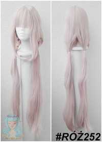 Vanilla Nekopara Różowa długa peruka z kitkami grzywką cosplay wig