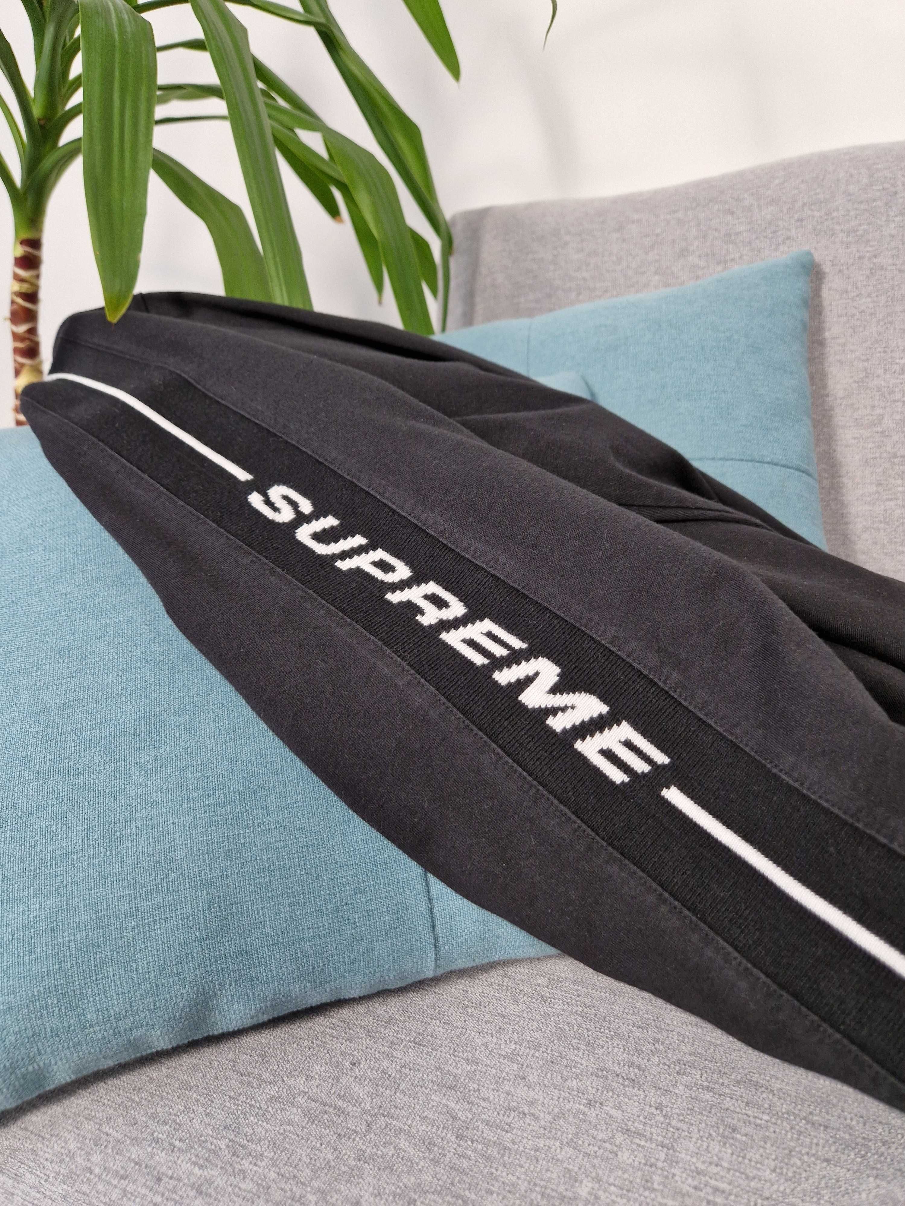 Supreme Vertical Logo Stripe L/S Top Black XL Men's bluza męska czarna