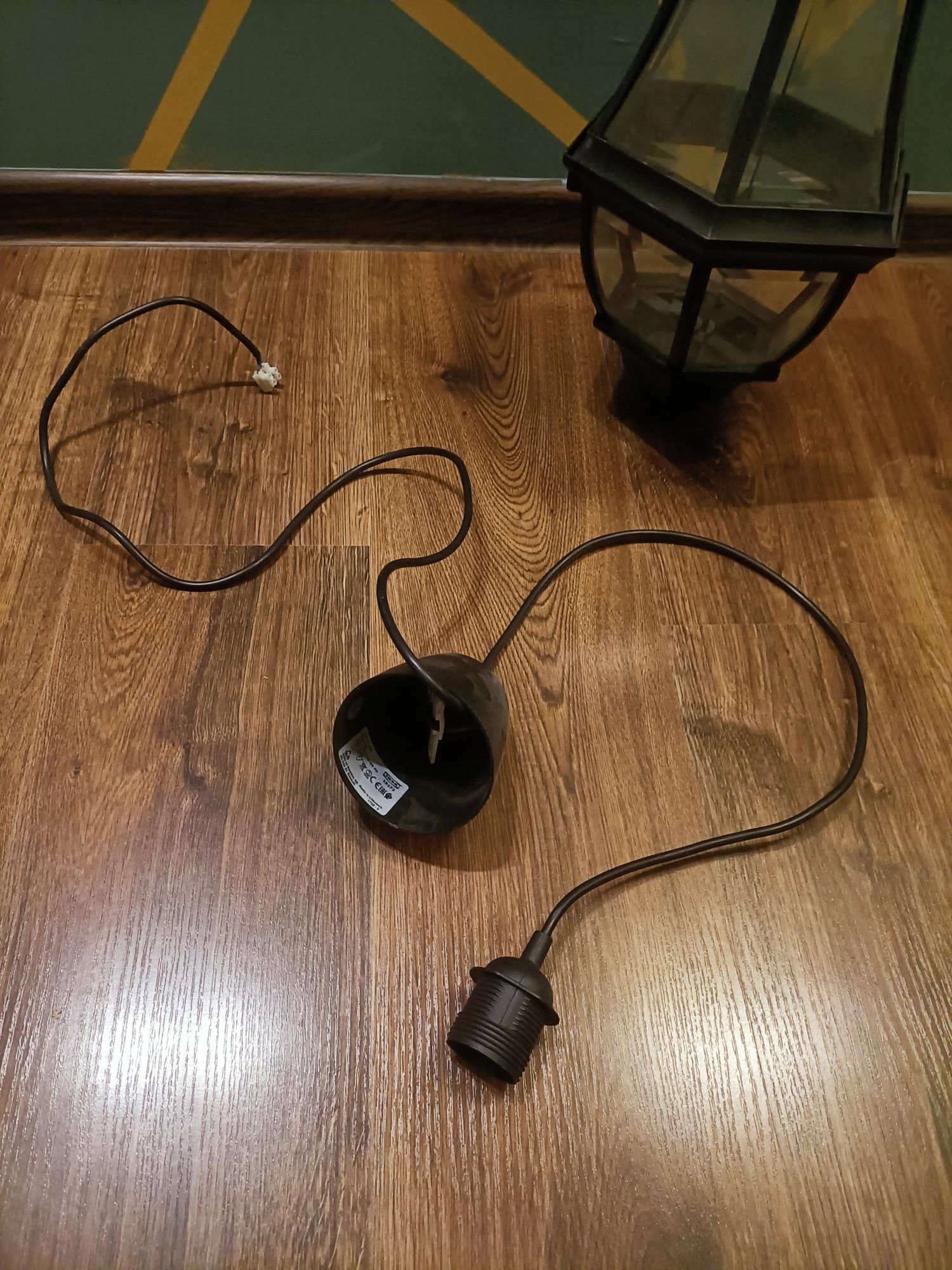 Lampa kinkiet zewnętrzna wewnetrzna gwint E27 z przewodem nowa!! Duża!