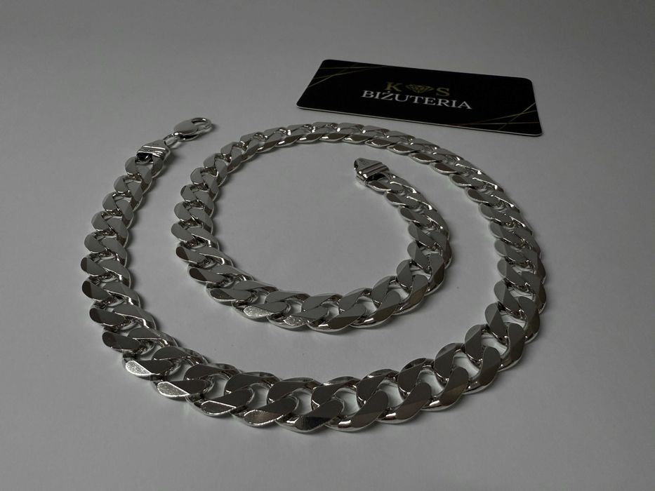 Srebrny Łańcuszek splot Pancerka 53 CM 97 GRAM ! PR. 925 Okazja !