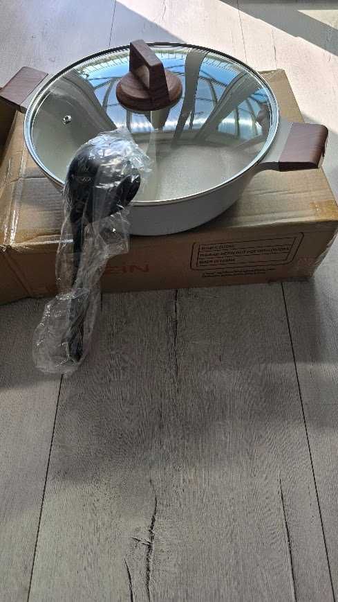 DEZIN Garnek Shabu 5-QT Dwusmakowy Z Przegrodą Do wszystkich kuchenek