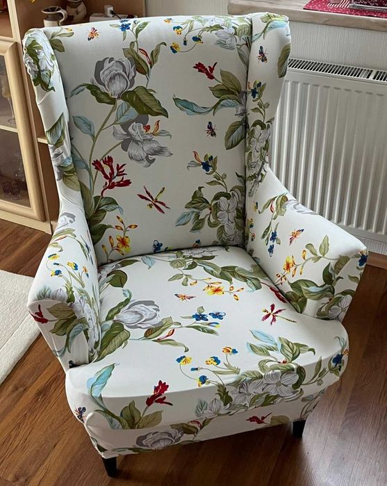 Pokrowiec na fotel elastyczny WZORY 2-częściowy