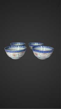 Chińska porcelana ryżowa miski złocenia kwiat B30099