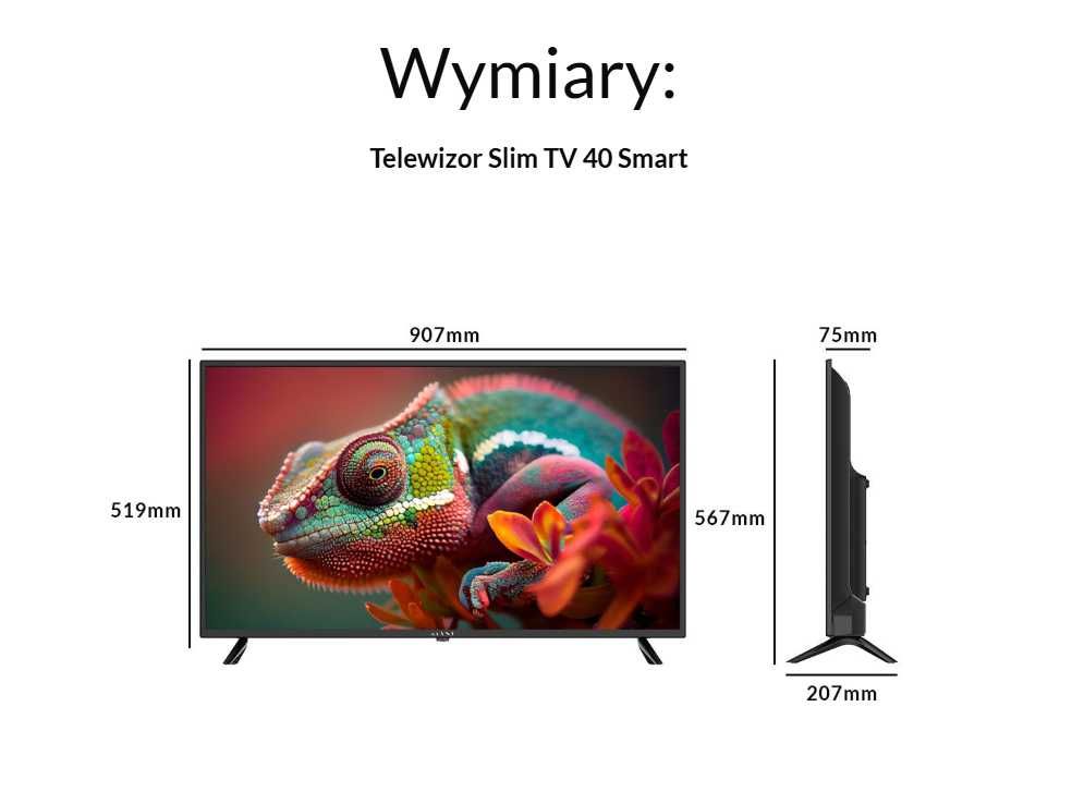 Telewizor Kiano SlimTV 40 Smart 40" LED Full HD Smart TV DVB-T2