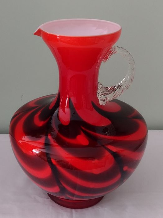 Piękny szklany dzban,murano Carlo Moretti