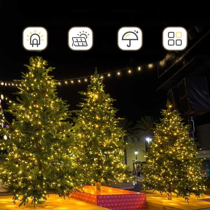 Litogo 2 lampki solarne 24 m 240 LED 8 trybów drut miedziany