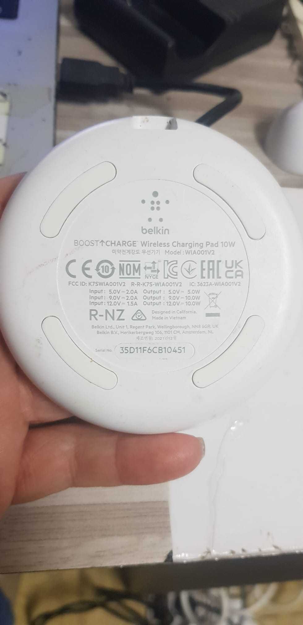 Carregador Wireless BELKIN branco