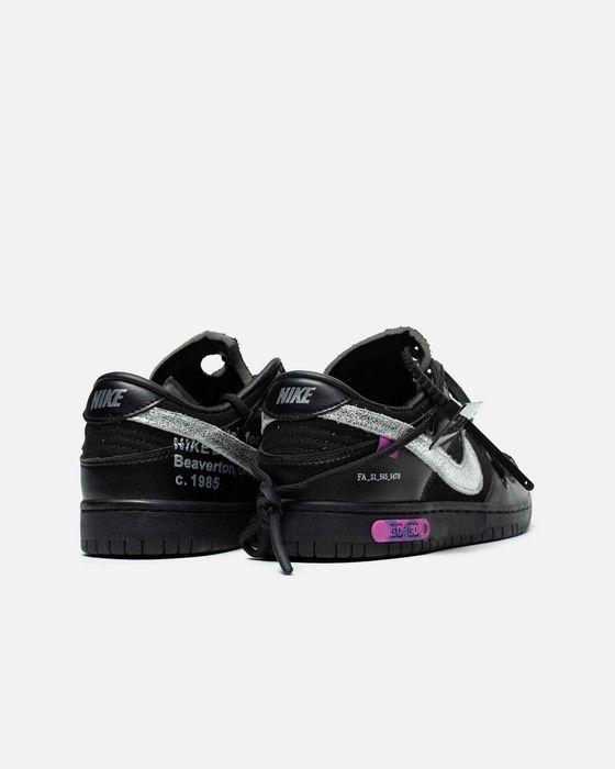 Мужские кроссовки Nike Low Dunk x Off-White 50/50 "Black Purple" 41-45