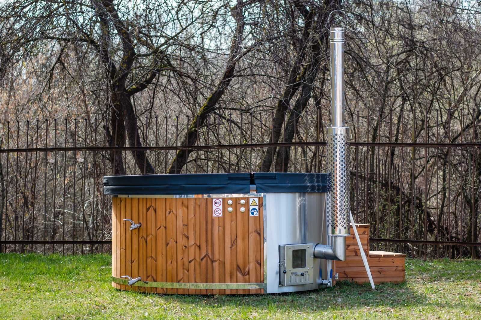 Balia Ogrodowa Sauna Jacuzzi Hot Tub SPA Beczka Pokrywa Termiczna
