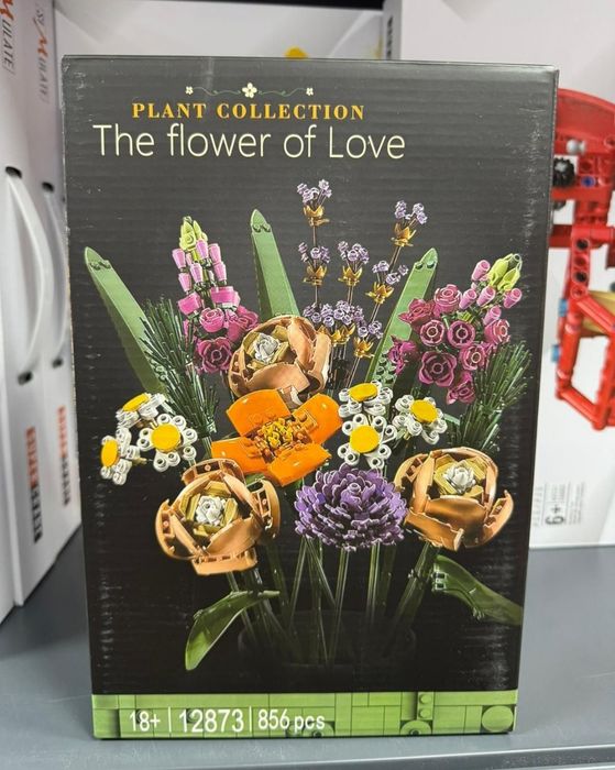 KLOCKI BUKIET KWIATÓW POLNYCH Duży Zestaw 856 ele Kwiaty do Wazonu