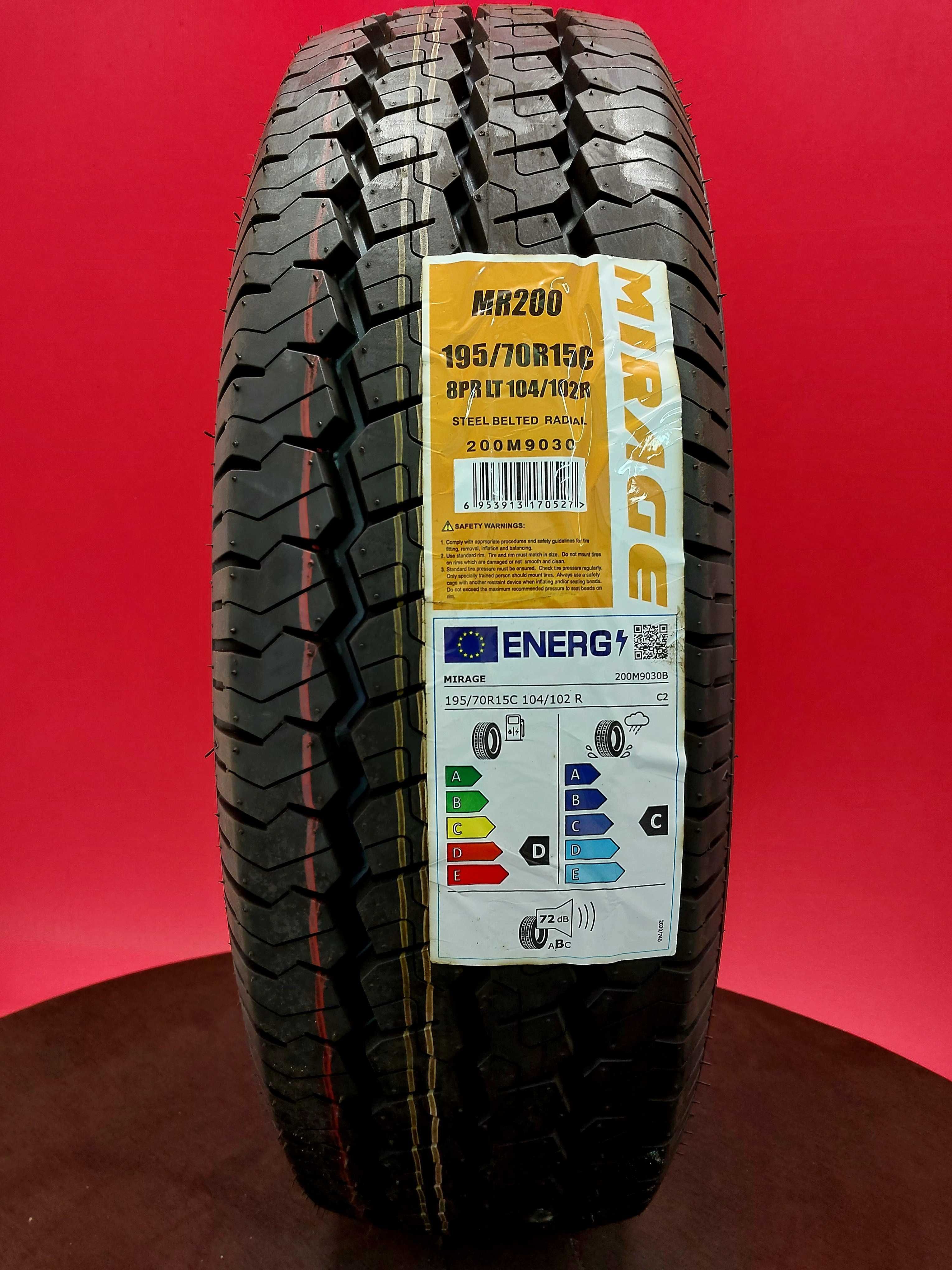 195/70 R 15 C Nowe letnie opony Mirage MR 200 Bus Wzmacniane