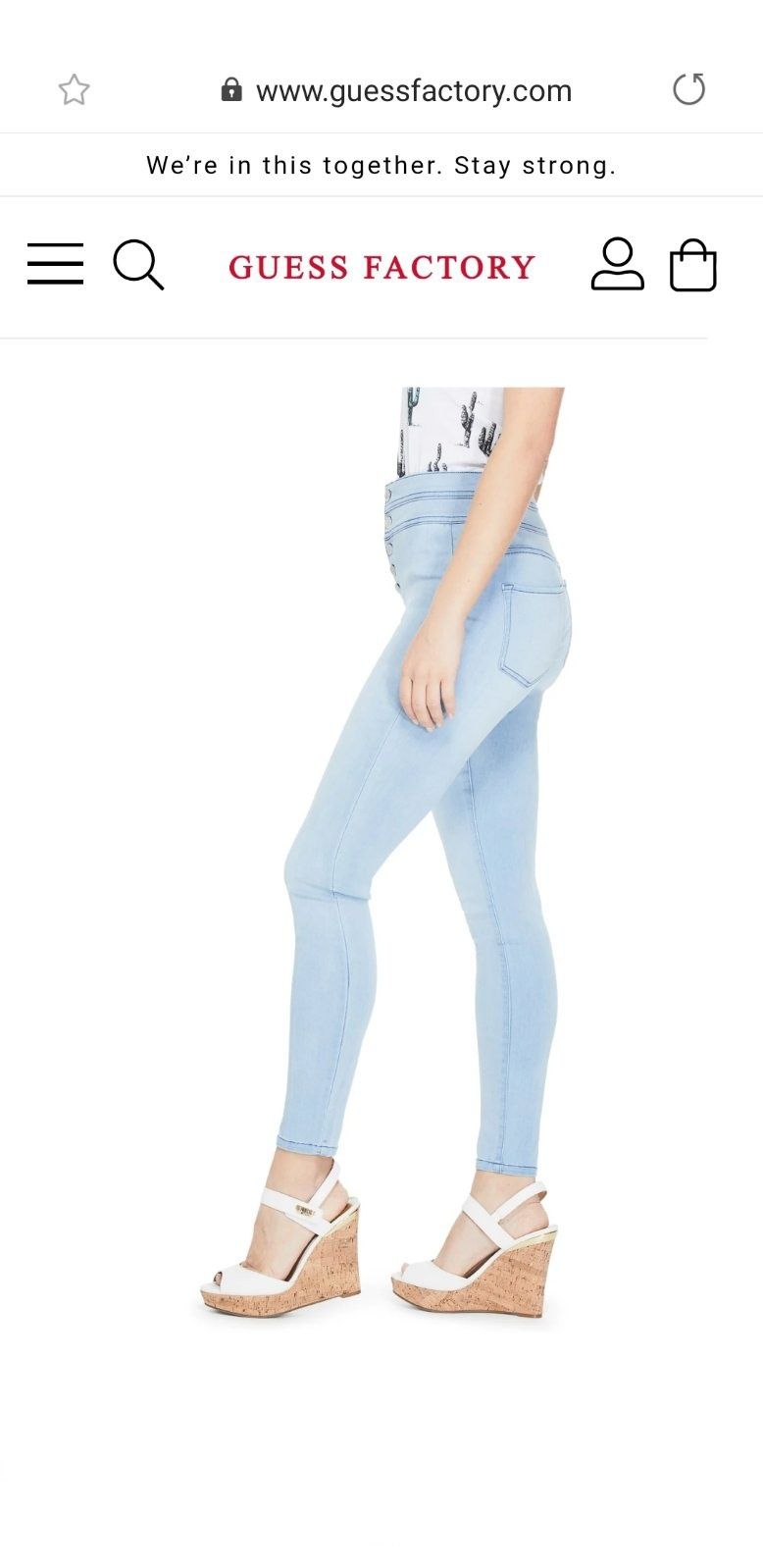 GUESS оригінал. Жіночі джинси скінні блакитні сині 27 28 M розмір