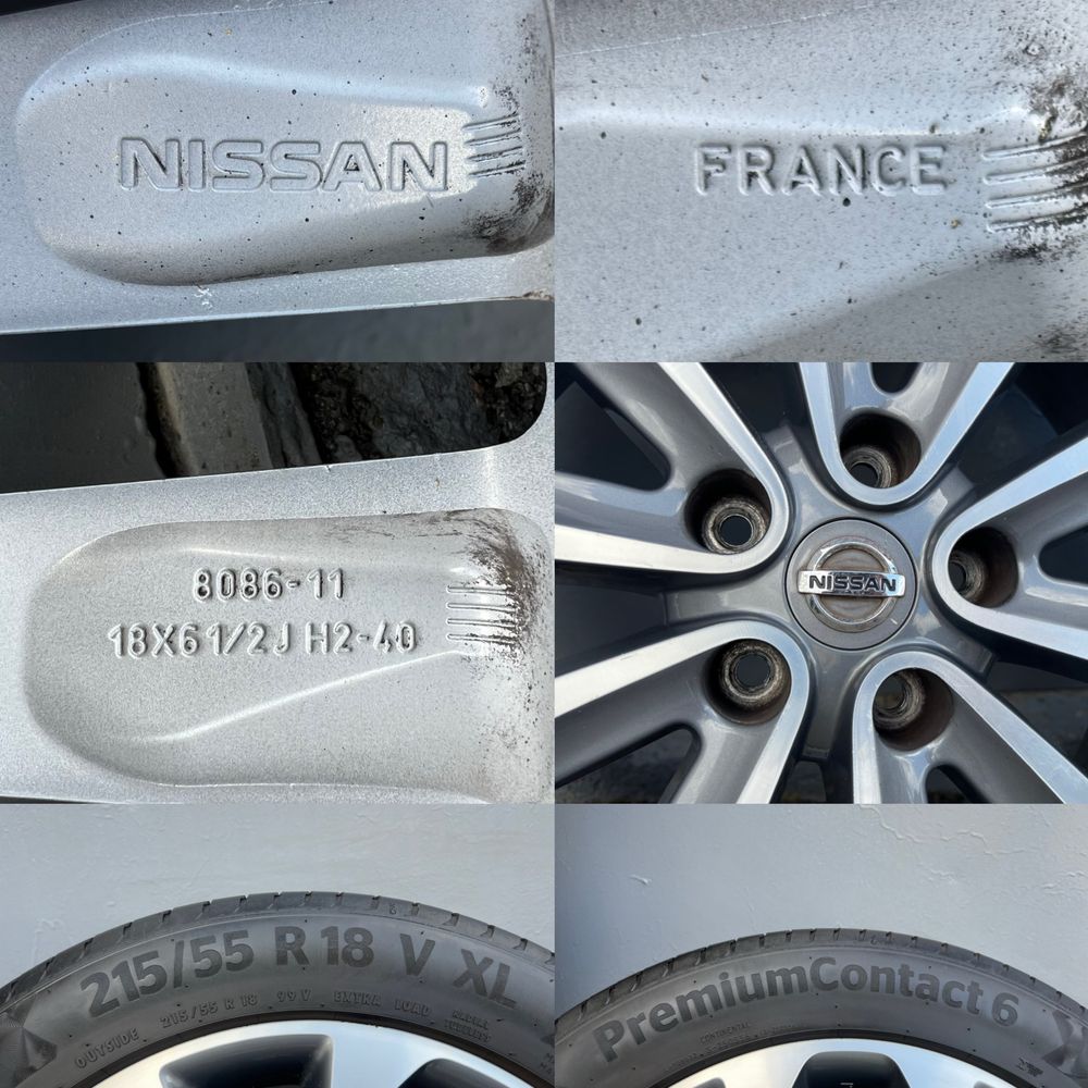 Оригінальні диски Nissan r18 5*114,3 Qashqai Rogue X-Trail Renault