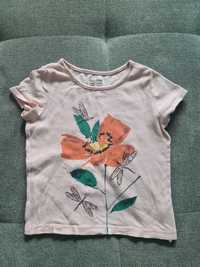 Baby GAP 90-100 cm 3 latka koszulka tshirt pudrowy róż bawełniana