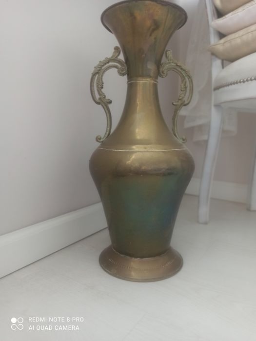 Wazon wysoki mosiądz