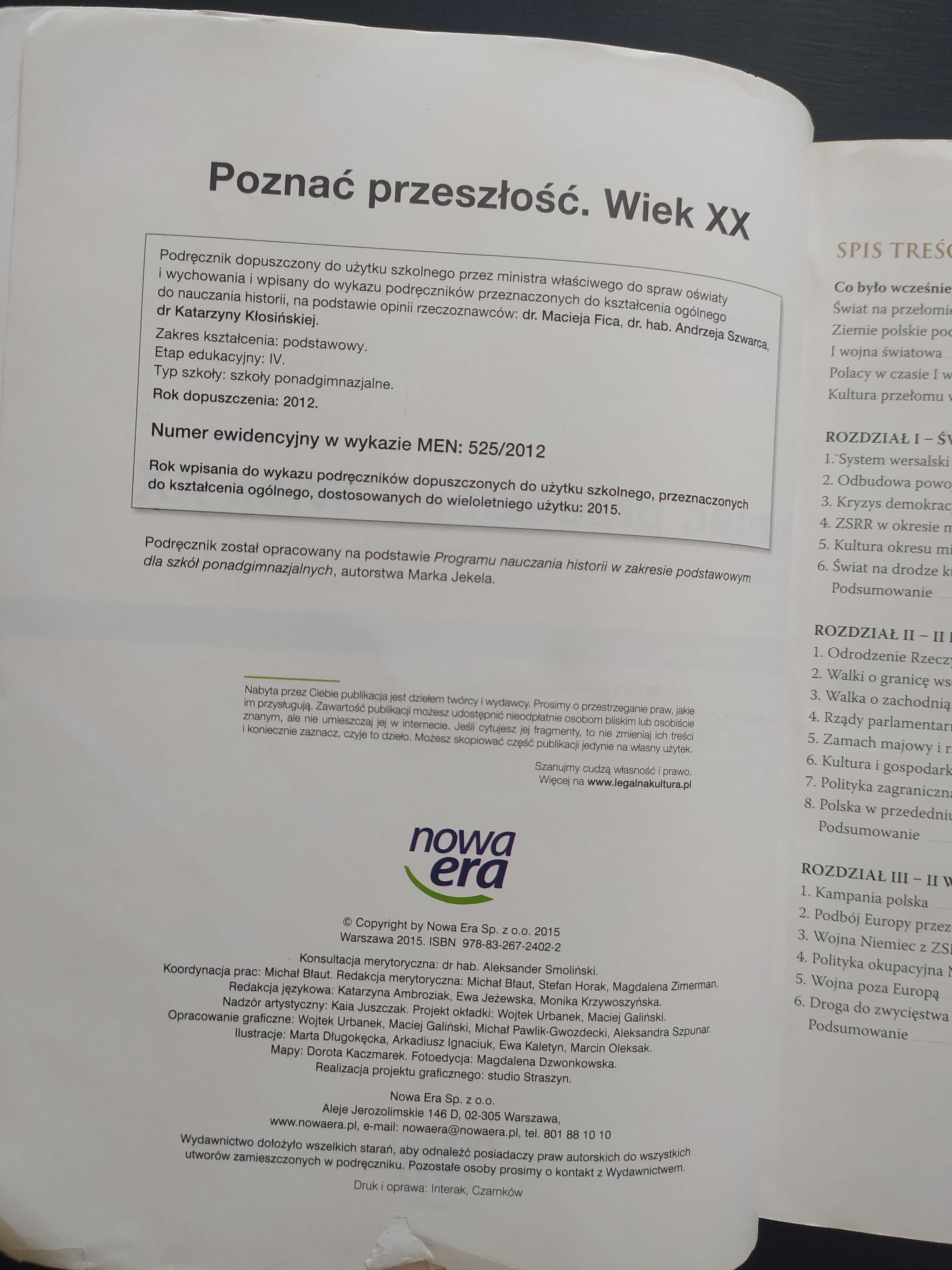 Poznać przeszłość. Wiek XX , podręcznik do historii