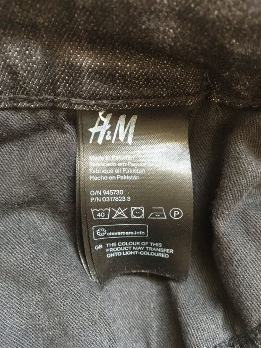 Новые черные джинсы скини на пуговицах 29 размер H&M