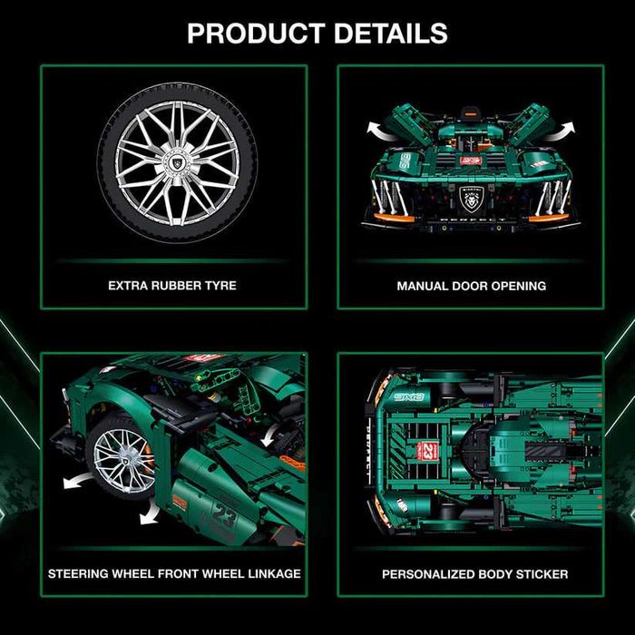 Конструктор Technic Peugout 9X8. Масштаб 1:8. 3986 деталей. У коробці