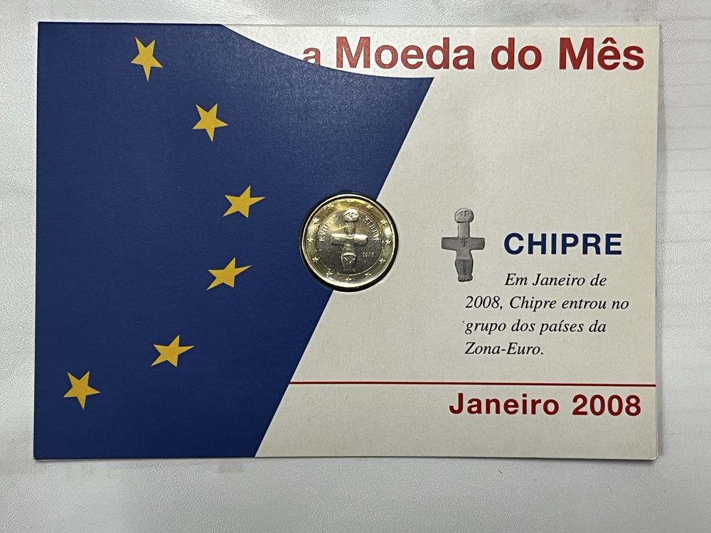 3 moedas de 1€ em blister