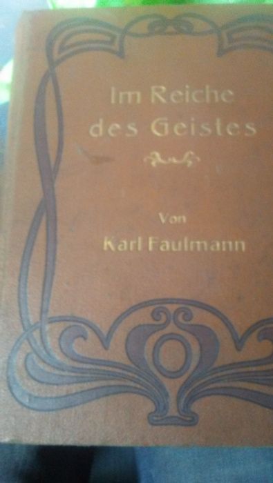 KSIĄŻKA Z 1894 im reiche des geistes von karl faulmann 1894