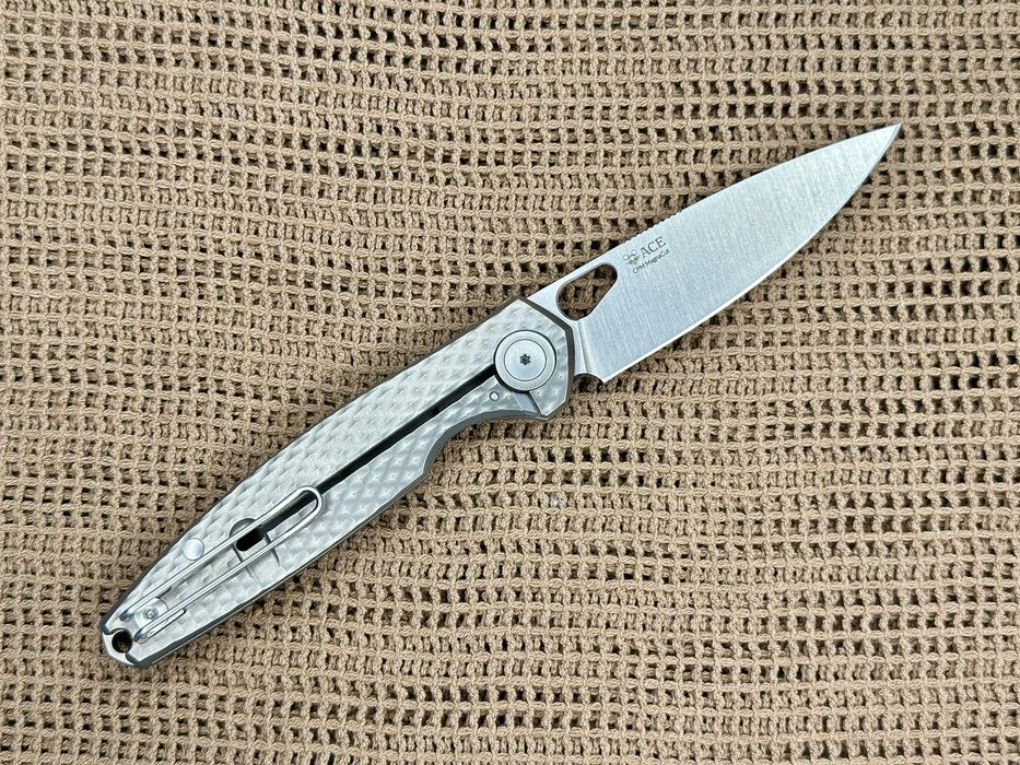 Ніж GiantMouse ACE REO Titanium сталь Magnacut