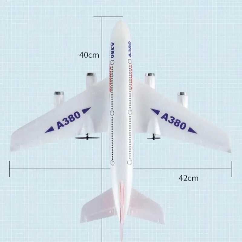 Avião RC réplica Airbus A380. Brinquedo Prenda Modelismo