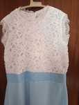 Vestido com Renda Azul Bébé