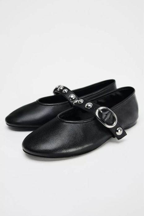 Балетки кожанные Zara