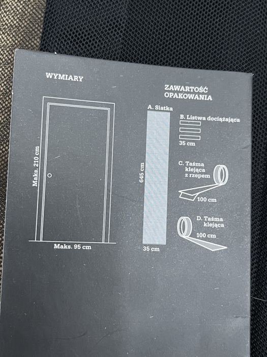 Siatka przeciw owadom moskitiera 95x215 cm