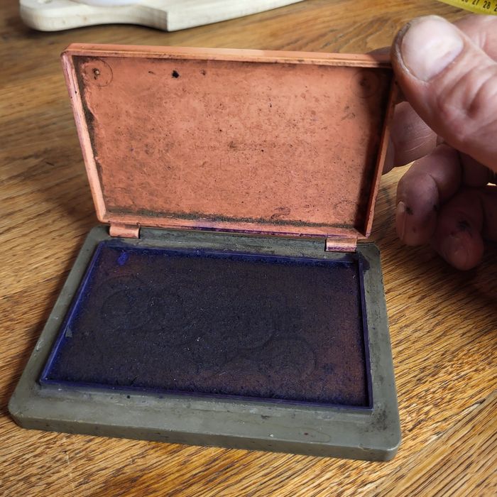 Stara poduszka do tuszu PRL ⁷⁷