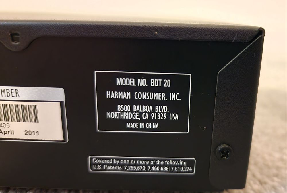 Amplituner Harman/kardon AVR255/230 Odtwarzacz Blu-Ray BDT20
