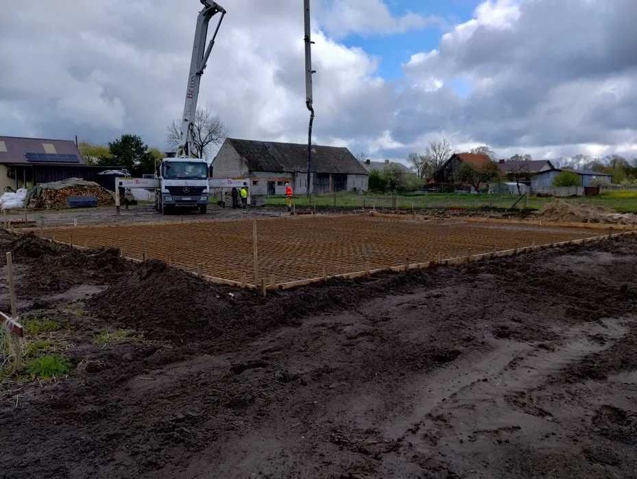 Płyty fundamentowe, fundamenty, wymiana gruntu.