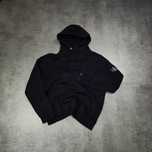 MĘSKA Bluza z Kapturem PREMIUM Granatowa Logo Rękaw Calvin Klein Jeans