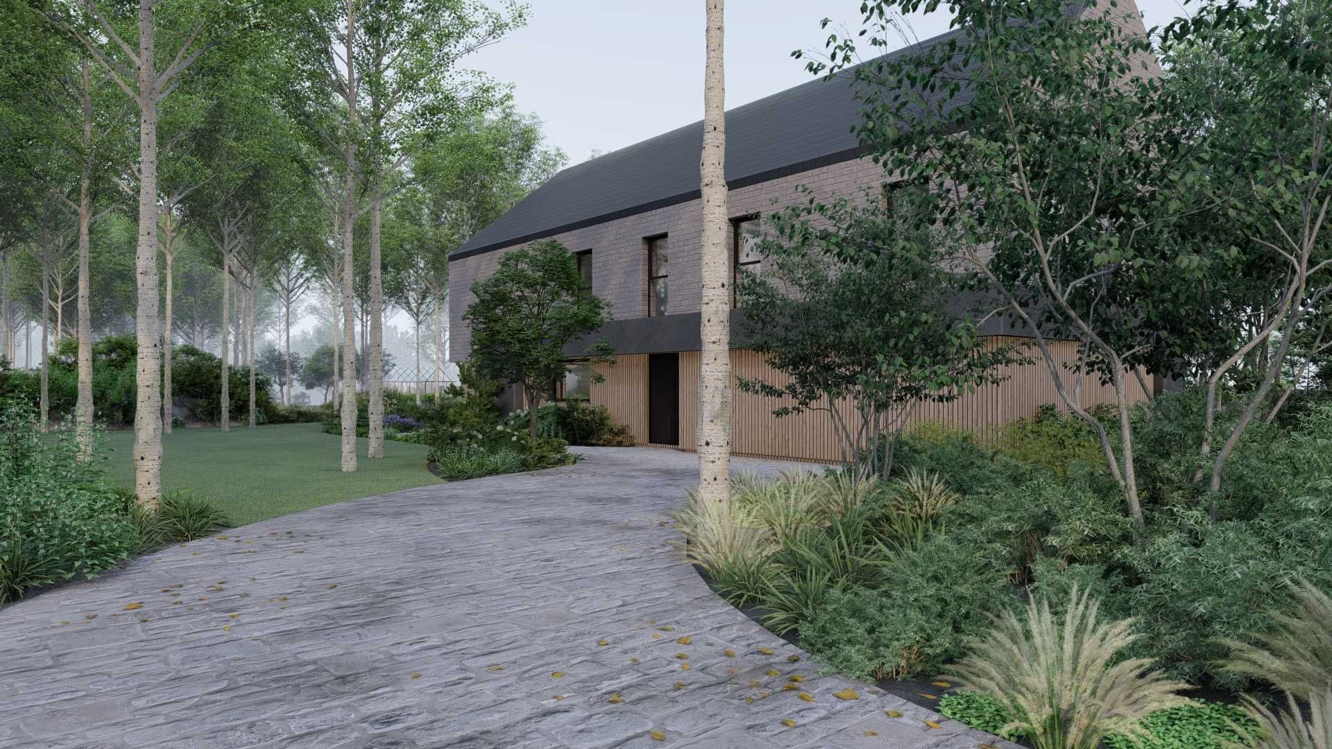 Projektowanie ogrodów. projekt ogrodu, wizualizacje